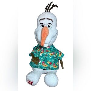 BUILD-A-BEAR Disney Frozen Olaf Tropical Hawaiian Shirt Stuffed Plush approx 20"